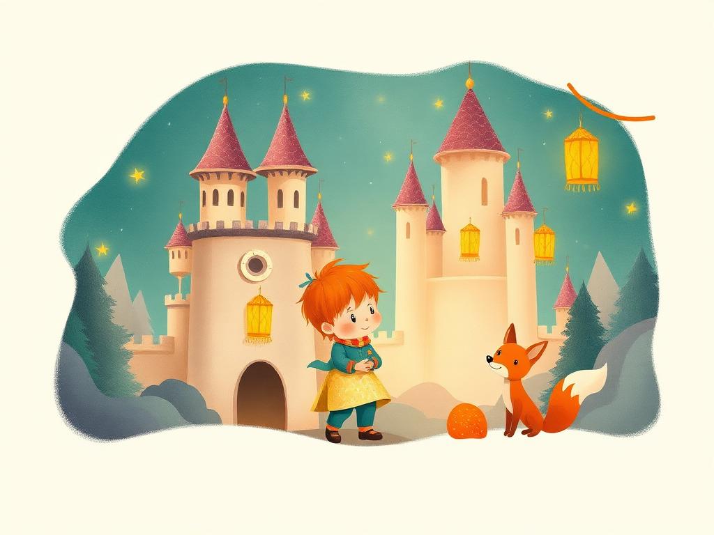Sample page from a The Palace of Lanterns storybook